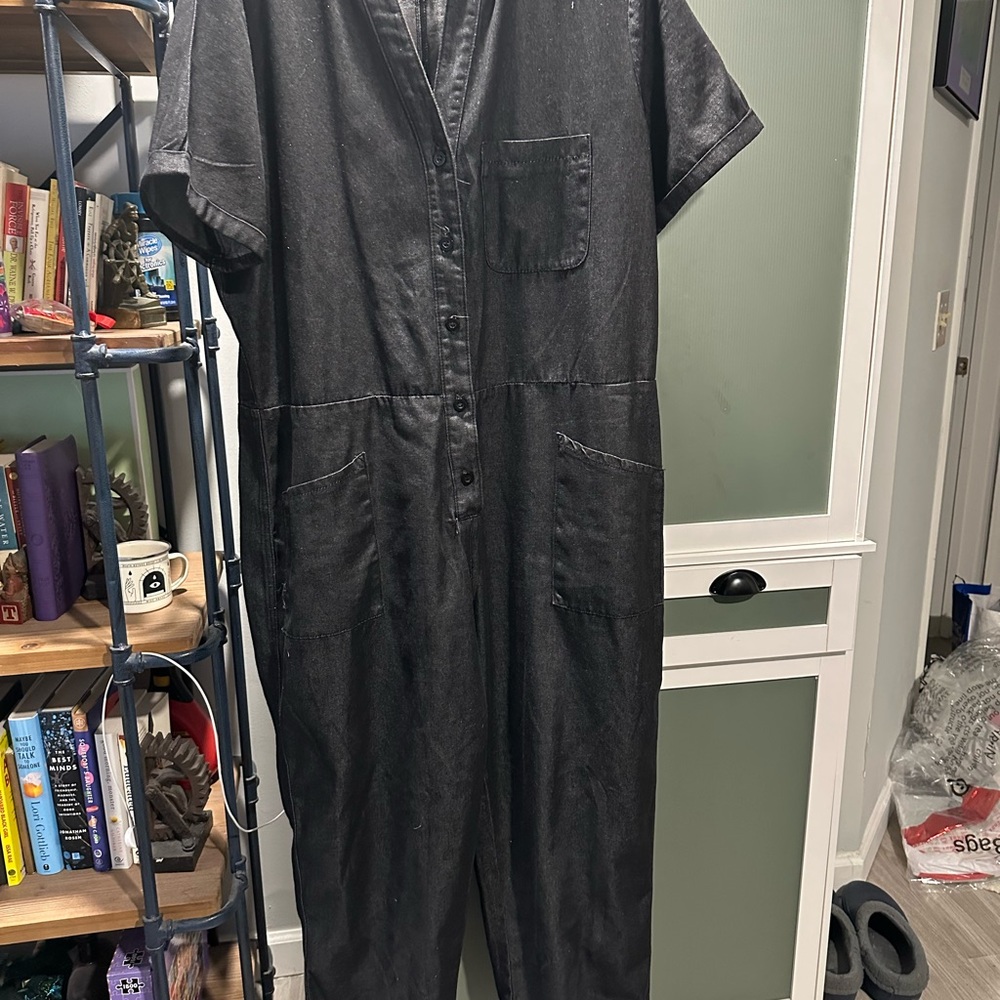 Black Button-Up Jumpsuit